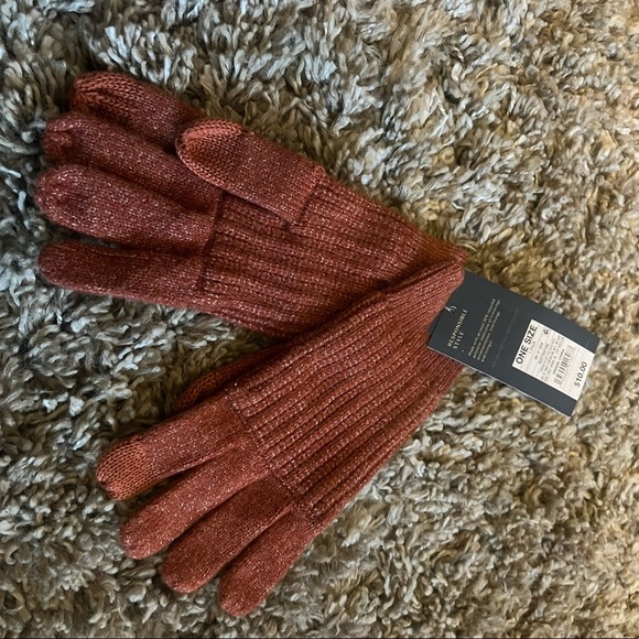 NWT universal threads burnt orange/rust fingertip gloves - Picture 1 of 4